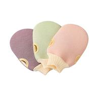 Beaupretty 2pcs Exfoliating Bath Gloves Skin Softening Shower Mittens Gentle Back Massager for Men Women