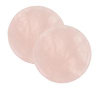 Beaupretty 2PCS Eyelash Jade Stones Eyelash Extension Pink Jade Stone Glue Pallet Holder Round Pallet Nail Pallet Eyelash Extensions Tool