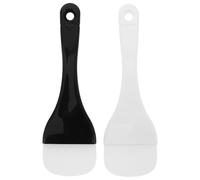 Beaupretty 2pcs Face Mask Brush Soft Silicone Applicator Tool for Body Treatment Reusable Mask Brush Applicator for Home Skincare and Facials Black and White