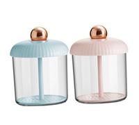 Beaupretty 2pcs Facial Bubble Foam Maker Cup with Breathable Press Plate, Quick 5-second Foaming Tool for Gentle Face Cleanser, Pink Gold and Blue Gold for Skincare and Travel