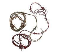 Beaupretty 2pcs Fake Rusted Barbed Wire Halloween Decoration for Haunted Houses Cowboy Parties Prop for Creative Masquerade Themes Easy to Use Integrate with Other Decorations