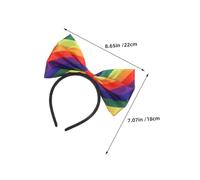 Beaupretty 2pcs Fashion Hair Accessories Bowknot Headband Wide for Women Rainbow Headpiece for Parties Lightweight Headband in Pride-theme