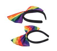 Beaupretty 2pcs Fashion Headbands for Women Bowknot Hair Bands Rainbow Headband Bowknot for Festival