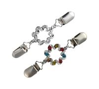 Beaupretty 2pcs Fashion Silk Scarf Buckle Alloy Corsage Brooch Stylish Scarf Accessory for Women Durable and Chic Design for Friends