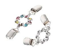 Beaupretty 2pcs Fashion Silk Scarf Buckle Corsage Pin Ring Clip for Women Coat Collar