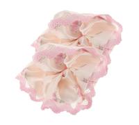 Beaupretty 2pcs Floral Ties Lace Hair Bobbles Silk Ponytail Holders for Girls Women