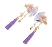 Beaupretty 2pcs Flower Hairpin Japanese-style Fan Shape Hair Clip for Women Girls Headdress Costume Accessory Hair Accessories Women