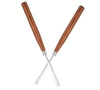 Beaupretty 2pcs Foundation Spatula and Cosmetic Mixing Tool Set, Natural Rosewood Makeup Spatula for Professional Liquid Foundation Blending, Suitable for Salon and Home Use
