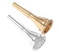 Beaupretty 2pcs French Horn Mouthpiece Brass Plated Metal Replacement Ergonomic Design for Comfortable Precise Playing Compatibility for Concerts Rehearsals and Practice Professional Upgrade