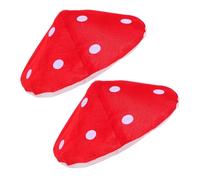 Beaupretty 2pcs Funny Red Mushroom Hats for Creative Costume Party Headwear Attention Grabbing Photography Props for Cosplay Stage Shows and Role Plays