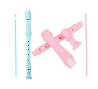 Beaupretty 2pcs German Style 8-hole Soprano Recorders for Beginners, Swan Clarinet Musical Instrument Toys for Boys and Girls, Toddler Friendly Flute Set in Cherry Blossom Pink Ocean Blue,