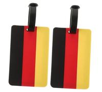 Beaupretty 2Pcs Germany Flag Luggage Tags PVC Suitcase Name Identifier Labels with Loop Lightweight Travel Tags for Easy Baggage Identification and Loss Prevention