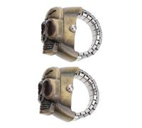 Beaupretty 2Pcs Ghost Ring Watch Unique Skull Finger Watches with Easy to Read Dial for Halloween and Casual Wear and Precise Movement