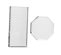 Beaupretty 2pcs Glass Eyelash Extension Holders Eyelash Pads Lightweight Adhesive Pallets for Professional and Personal Use