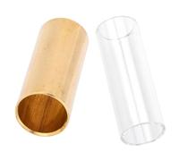 Beaupretty 2pcs Glass Guitar Slides Premium Tone Bar Accessories for Electric Acoustic Bass Guitars Enhanced Sound Comfortable Fit for Musicians