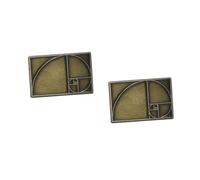 Beaupretty 2pcs Golden Ratio Geometry Brooch Pin Handmade Lapel Badge for Teachers and Math Enthusiasts Vintage Artistic Flair for Stem Lovers Unique Rectangle Design