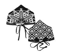 Beaupretty 2pcs Gothic Crochet Headbands for Women Skull and Spider Pattern Hair Bandana Knitted Triangle Scarf for Halloween Party Soft Durable and Comfortable Accessory