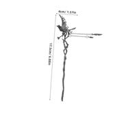 Beaupretty 2pcs Gothic Crow Hairpin with Tassels Black Alloy Chinese Style Hair Sticks for Women Lightweight Vintage Hair Accessories for Parties Festivals and Everyday Wear
