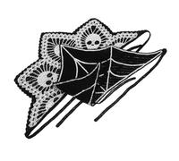 Beaupretty 2pcs Gothic Skull Head Scarf Crochet Bandana Spider Headpiece for Women Halloween Parties Wear Skull Bandana