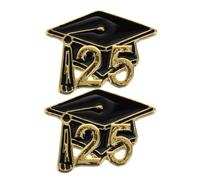 Beaupretty 2pcs Graduation Brooches Distinctive Doctoral Hat Pins Metal Class of Souvenir Jewelry for High School College Students Lasting Keepsake for Graduation Milestones