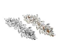 Beaupretty 2pcs Hair Barrette Rhinestone Spring Hairpins Elegant Alloy Hair Clips for Women for Wedding Party