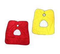 Beaupretty 2Pcs Hair Cutting Cape with Viewing Window Unisex Salon Cloak for Professional Barbering Lightweight Hairdressing Cape for Home Salon Use Red Yellow