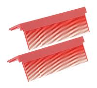Beaupretty 2pcs Hair Straightener Comb Attachments Electric Clamp Accessories Professional Salon Quality Heat Resistant Carbon Fiber Brush