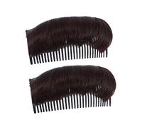 Beaupretty 2pcs Hair Volume Increase Inserts and Invisible Hair Bases Half Bun Styling Tools for Women Black and Dark Brown for Princess Updo and
