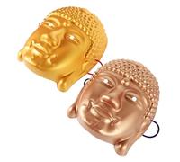 Beaupretty 2pcs Halloween Buddha Head Masks for Adults Realistic Plastic Full Face Cover for Costume Parties and Masquerades Unique Novelty Party Accessory Durable and Comfortable