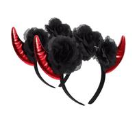 Beaupretty 2pcs Halloween Devil Horn Headband Horns Headpiece Red Horn Hair Band Devil Horn Hairband Halloween Hair Decor for Women