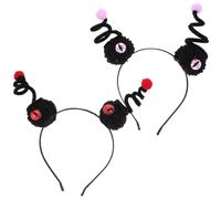 Beaupretty 2pcs Halloween Eyeball Headbands Scary Costume Hair Accessories with Elastic Fit for Party Carnival Cosplay Red and Purple