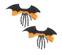 Beaupretty 2pcs Halloween Skeleton Hand Hair Clips Lightweight Gothic Bone Hairpins for Women Durable Punk Style Hair Accessories for Thin Costume Party Styling