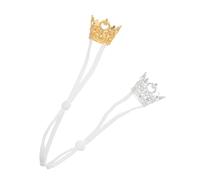 Beaupretty 2pcs Hamster Crown Headwear for Small Animals Soft Royal Crowns in Gold and Silver Comfortable Tiny Animal Birthday Photo Props and Dress Up Accessories
