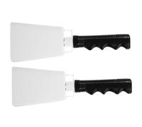 Beaupretty 2pcs Hand Percussion Cowbells with Ergonomic Handles Loud Noise Makers for Sporting Events Football Parties Cheering Concerts and Safety Use White