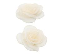 Beaupretty 2pcs Handmade Rose Shoe Flowers Flower Clips for Shoes Clip Charms Removable for High Heels Diy Decorations for Party Wedding
