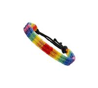 Beaupretty 2pcs Handwoven Rainbow Wrist Chain Colorful Lesbian Gay Bracelet Durable Pride Wristband for Lgbtq Representation Design for Youthful Style