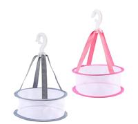 Beaupretty 2PCS Hanging Makeup Sponge Drying Net Bag with Hook, Makeup Puff and Brush Drying Basket, Portable Mesh Organizer for Beauty Tools, Suitable for Travel and Home Use
