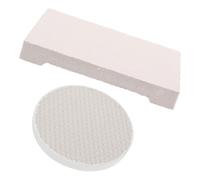 Beaupretty 2pcs High-Temperature Resistant FireBrick Soldering Boards with Small Round Quartz Honeycomb and Four-Corner Brick for Jewelry Making, Casting, and Welding Accessories