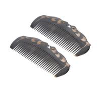 Beaupretty 2pcs Horn Massage Comb for Hair Fine Comb Stylish Creative Design for Scalp Massage and Detangling Curly Hair