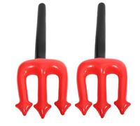 Beaupretty 2pcs Inflatable Devil Forks PVC Halloween Props Eye Catching Costume Accessories for Parties Easy Inflation Portable Design