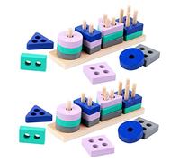 Beaupretty 2pcs Intelligence Toy Geometry Cognition Board Building Blocks Creative Boys and Girls Toy Enhance Parent-boy Girl Bond Fun for Birthday