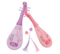 Beaupretty 2pcs Interactive Sound Light Chinese Pipa for Realistic Montessori Musical Instrument Model Educational Early Learning Guitar Chinoiserie Ornament for Family Music Play Purple Pink