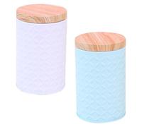 Beaupretty 2pcs Iron Tea Canister Set for Food Storage with Airtight Seal, Decorative Multi-purpose Storage Jars for Loose Tea, Candy and Snacks, Creative and Delicate Design for Home Kitchen