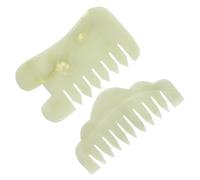 Beaupretty 2Pcs Jade Gua Combs for Scalp Skin Massage Natural Facial Massage Tools Hair Care Relaxation Tension Enhance Blood Flow