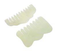 Beaupretty 2pcs Jade Massage Combs Portable Hair Scalp Massager Durable Gua Combs for Body Relaxation and Hair Detangling