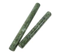 Beaupretty 2pcs Jade Rolling Pin Dough Roller Kitchen Dough Rollers Natural Stone Sturdy Material Easy to Clean Non-Stick Design for Wonton Wrappers and Dumpling Making