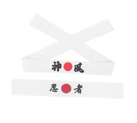 Beaupretty 2Pcs Japanese Style Headbands Sweat-absorbing Breathable Chef and Karate Accessories for Men and Women Sports Hairbands for Yoga Running Cycling and Daily Wear