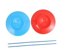 Beaupretty 2pcs Juggling Spinning Plates with Sticks for Circus Skills and Game Show Props and Stylish Design Easy to Learn for Adults Party Performances