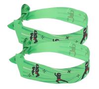 Beaupretty 2pcs Karate Headbands Elastic Ninja Bandanas for Boys and Party Decorations Birthday Favors Breathable Fade Resistant Material Comfortable Fit