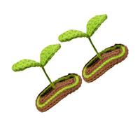 Beaupretty 2pcs Knitted Bean Sprout Hair Clips for Teen Cute Wool and Metal Braided Hair Accessories Secure Hold Versatile Styling for Everyday and Special Occasions